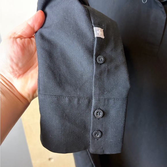 FIGS Nala Long Sleeve Scrub Polo Top in Black W21SW1056 Size XL - Picture 4 of 7